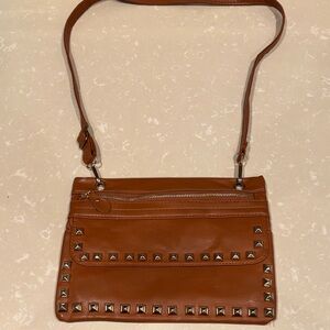 Rue21 Brown Crossbody Bag with Gold Studs